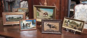 Coleção de 5 Pinturas Pós-Macchiaioli, Toscana, Século XX